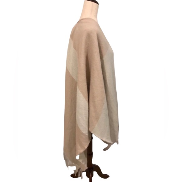 Soia & Kyo Blanket Wrap Poncho Earth Tones Colorblock One Size Fits Most - Picture 5 of 12